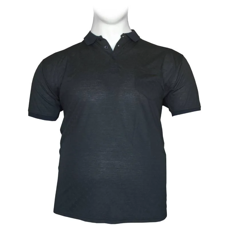 Polo jacquard με τσέπη και κοντό μανίκι by Leo Collection - Dark Olive Green