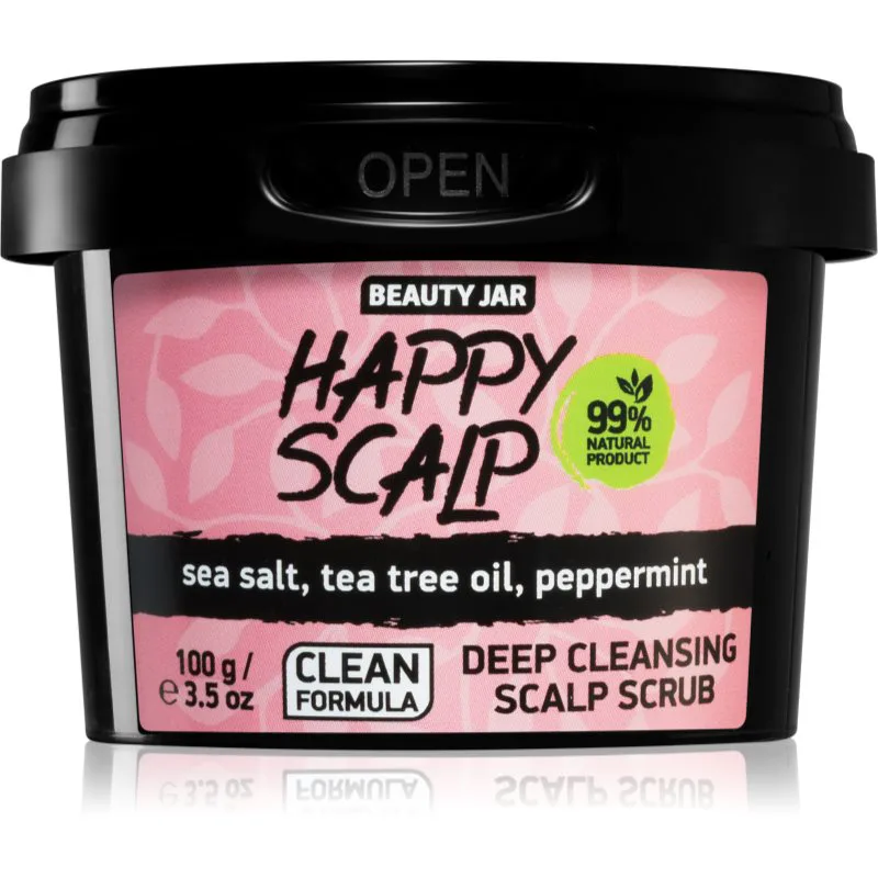 Beauty Jar Happy Scalp καθαριστική απολέπιση Για λιπαρό δέρμα της κεφαλής 100 γρ