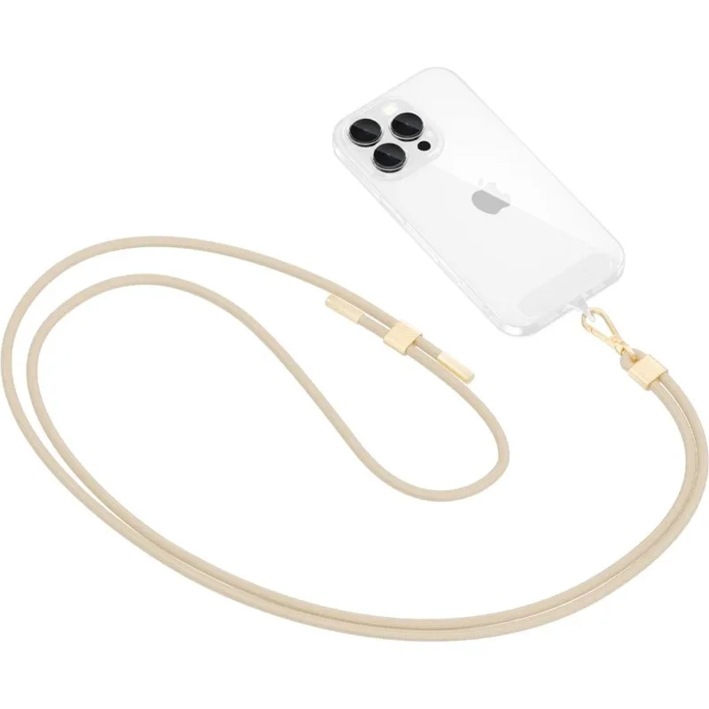 Λουράκι Λαιμού Tech-Protect C2S Rope Crossbody Strap Αποσπώμενο για Θήκες Κινητών / Smartphones - Μπεζ / Χρυσό (5906302312696)