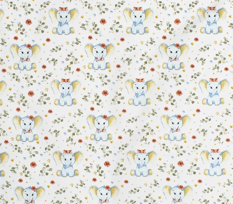 Πάνα Χασές Bebe Βαμβακερή 80x80εκ. Elephant 175 White-Blue DimCol