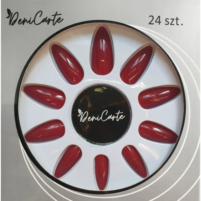 Gel false nails Deni Carte - Burgundy false nails