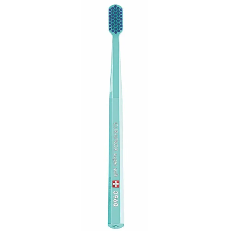 Curaprox CS 3960 Super Soft Toothbrush Πολύ Μαλακή Οδοντόβουρτσα με Εξαιρετικά Απαλές & Ανθεκτικές Ίνες Curen για Αποτελεσματικό Καθαρισμό 1 Τεμάχιο - Τιρκουάζ/ Μπλε
