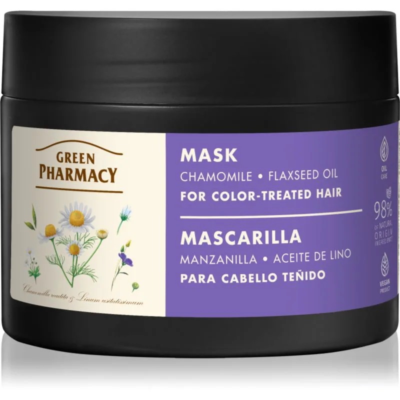 Green Pharmacy Chamomile Mask εντατικά θρεπτική μάσκα για ξηρά και πορώδη μαλλιά 300 ml