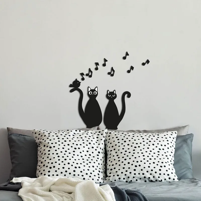 Αφρώδη Αυτοκόλλητα Τοίχου Ango Cats Silhouettes M 54511