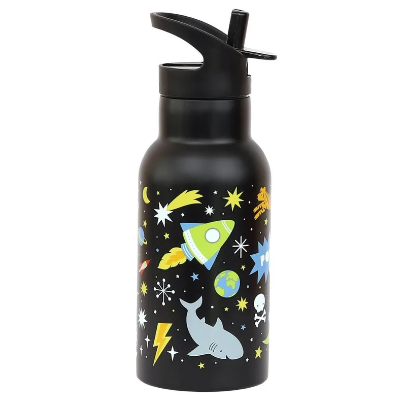 Παγούρι - Θερμός 350ml Με Καλαμάκι Α Little Lovely Company Galaxy DBSSGA78