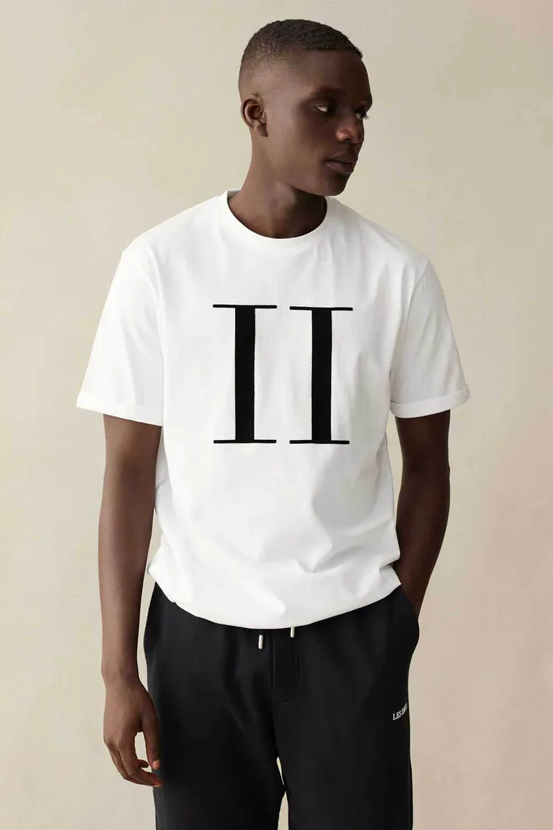 Les Deux ανδρικό T-shirt με logo print Slim Fit "Encore" - LDM101006 Λευκό