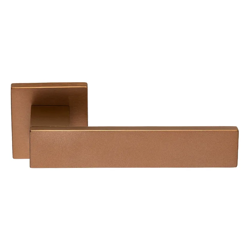 Πόμολα Πόρτας ILAVIO χειρολαβές με ροζέτα 2786 Copper Aged (Τεμάχιο (δεξί εξώπορτας))