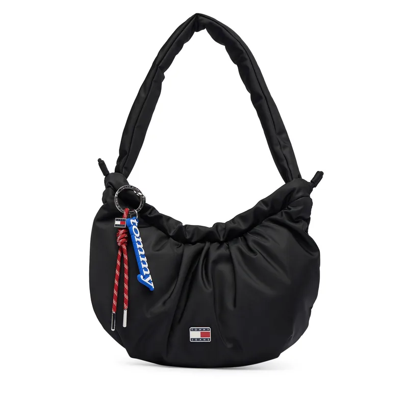 Τσάντα Tommy Jeans Tjw Icon Charms Shoulder Bag AW0AW18780 Μαύρο