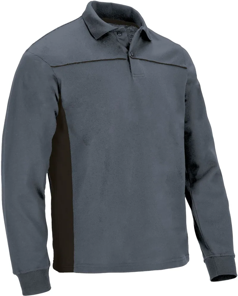 Μακρυμάνικο Polo Shirt THUNDER Valento POVATHLGE Cement Grey-Black