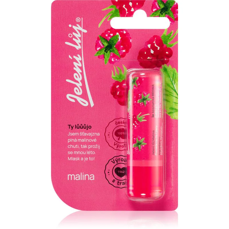 Regina Jelení lůj Raspberry βάλσαμο για τα χείλη με άρωμα σμέουρων 4.5 γρ