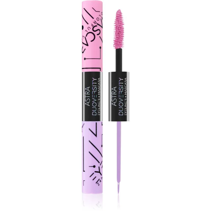 Astra Make-up Duoversity μάσκαρα και λάϊνερ ματιών 2 σε 1 απόχρωση 05 X-Tatic Fairy 2x3,5 ml