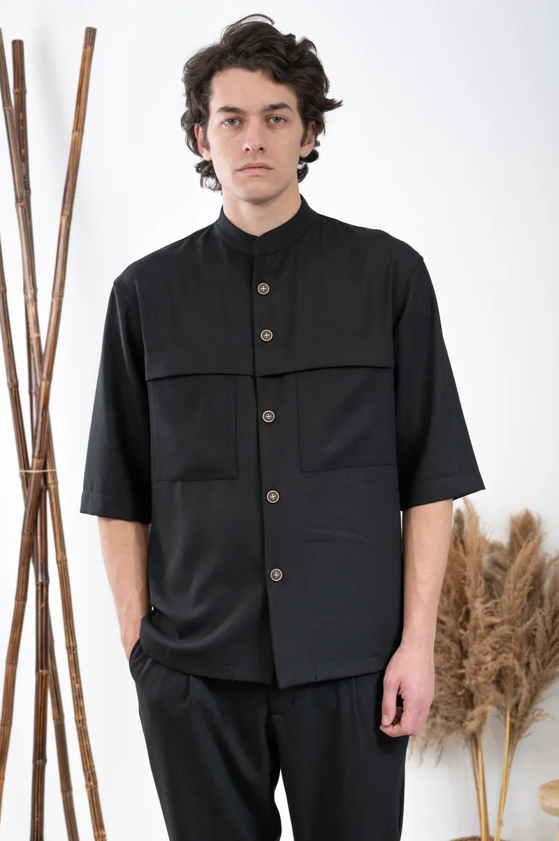 Vittorio Πουκάμισο Overshirt Vittorio 300-24-MONTERI Black