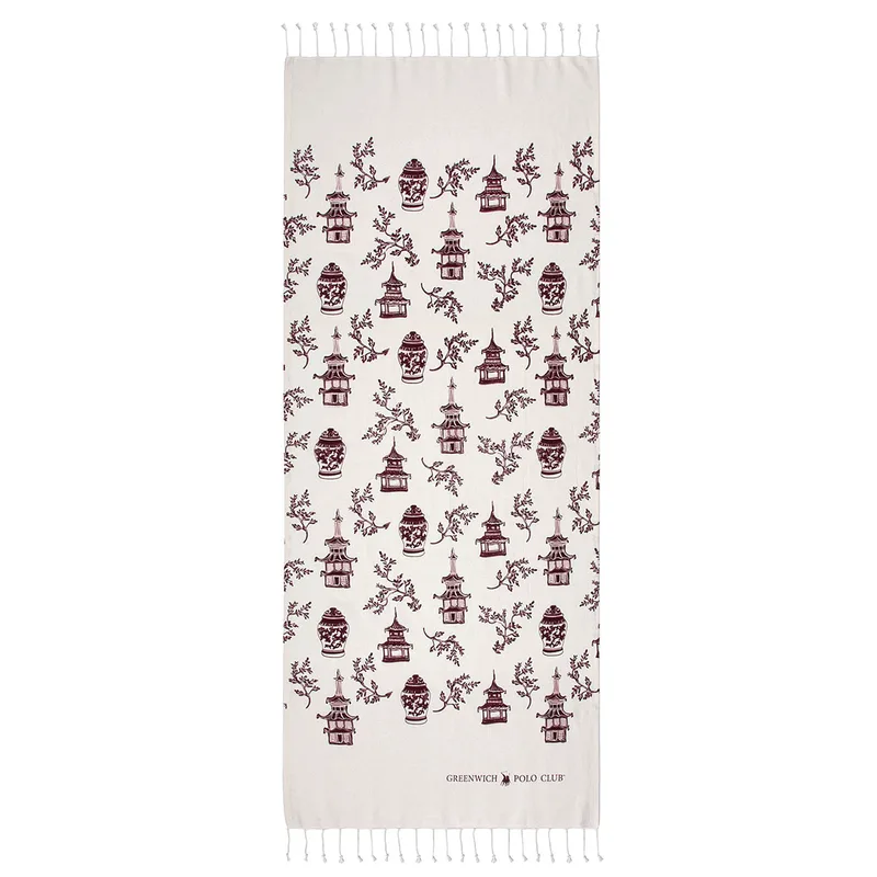 Παρεό (80x180) Greenwich Polo Club 3671 Bordo/White