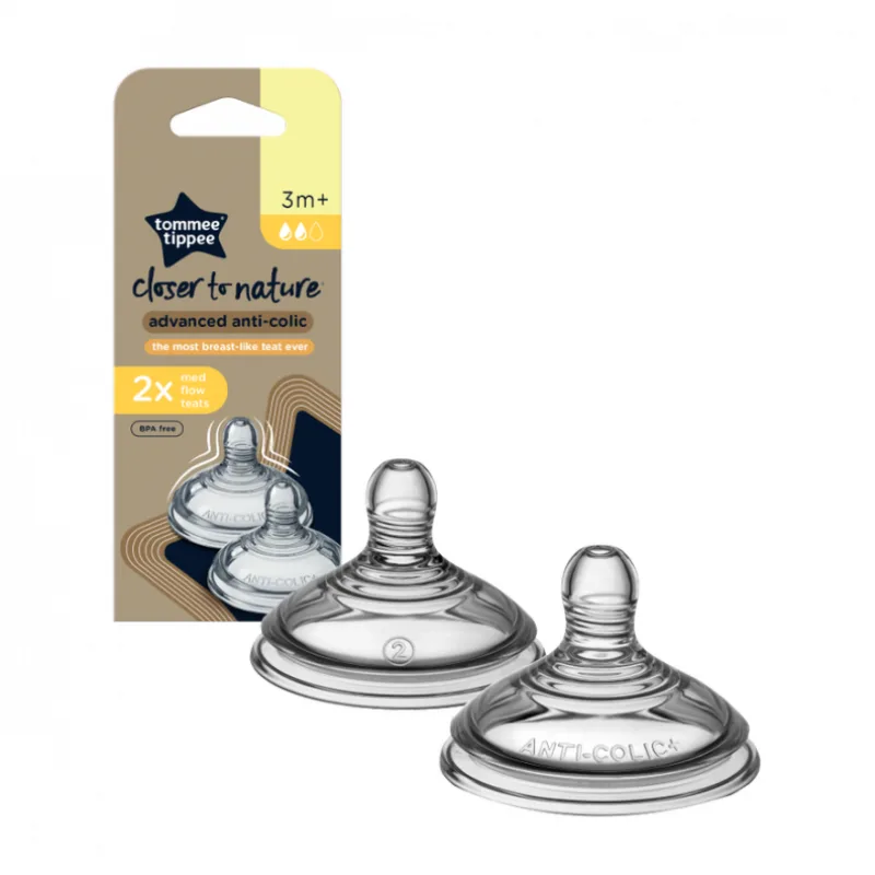 Θηλές Σιλικόνης Anti-Colic Tommee Tippee Μέτρια Ροή 2τμχ