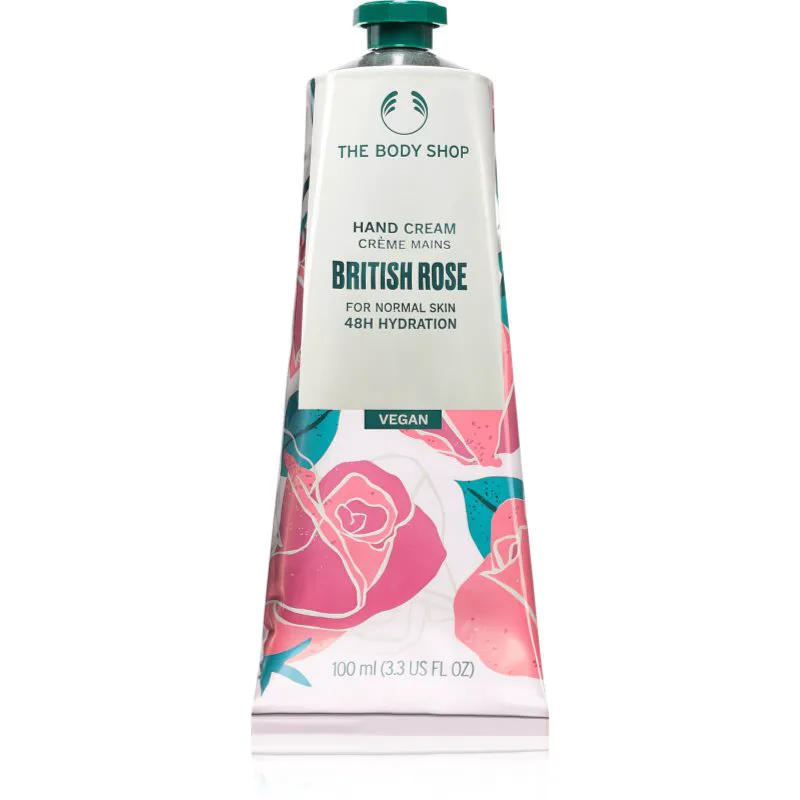 The Body Shop British Rose Hand Cream ενυδατική κρέμα για τα χέρια 100 ml