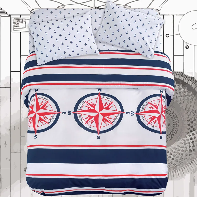 Σεντόνια King Size Σετ Makis Tselios Compass Blue - ΧΩΡΙΣ ΛΑΣΤΙΧΟ 270x290