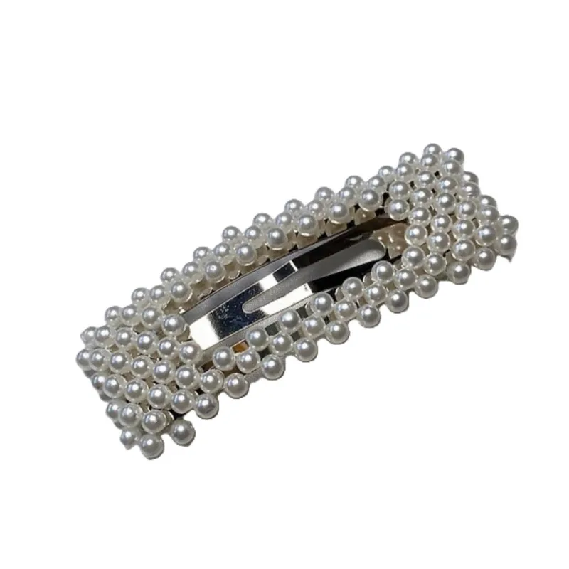 Bobby Warren Pearl Hair Clip - Silver