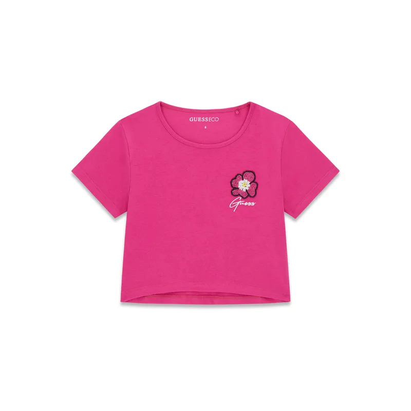 Guess T-Shirt J6GI10 K6YW4 Σκούρο ροζ Relaxed Fit