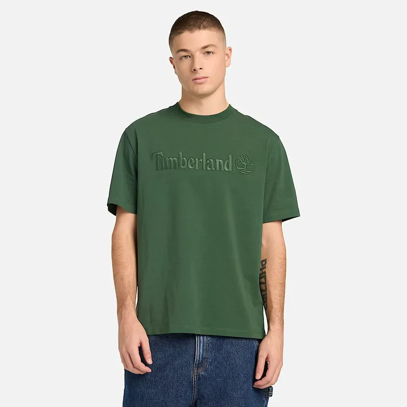 Timberland Ανδρικό T-Shirt Hampthon TB0A6VPEA6X Πράσινο