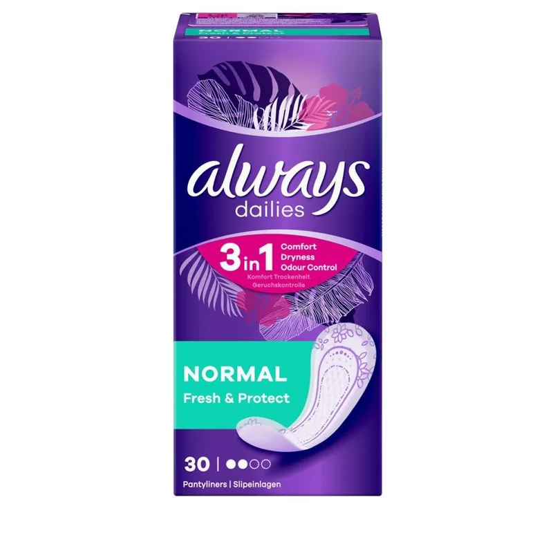 Always Dailies Fresh & Protect Normal Σερβιετάκια 30 Τεμάχια
