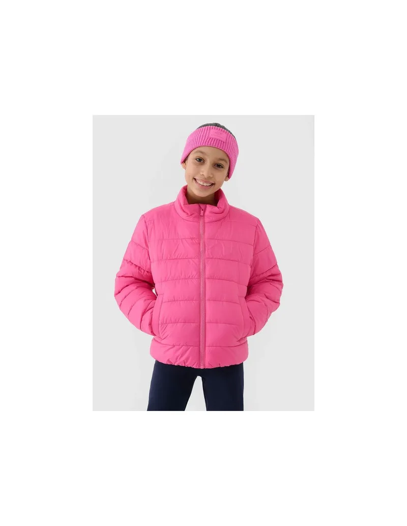 Girls' down jacket with synthetic filling 4F 4FJWSS25TDJAF51554S