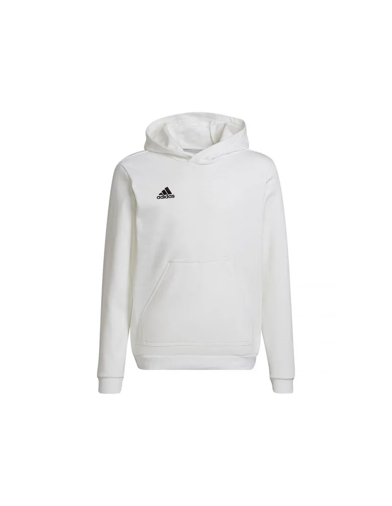 Adidas Παιδικό Φούτερ με Κουκούλα και Τσέπες Λευκό Entrada 22 HG6303