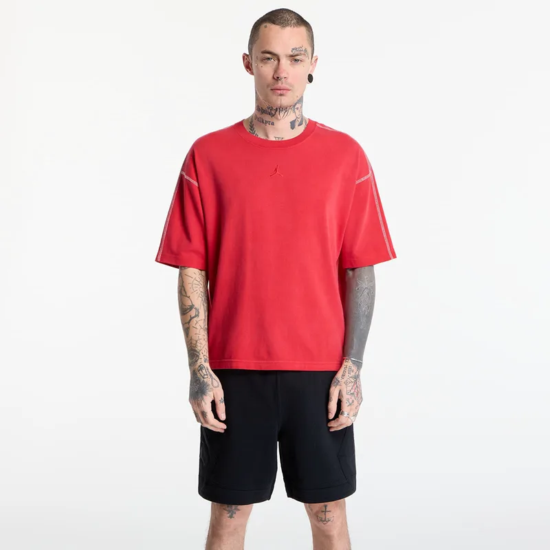 T-shirt Jordan Flight Men's Heavyweight Short-Sleeve Top University Red/ Sail/ University Red XS
