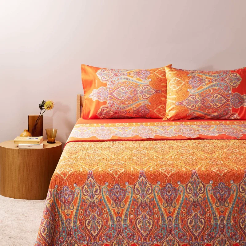 Σετ Σεντόνια King Size Bassetti Granfoulard Ragusa Χρυσό 250x280