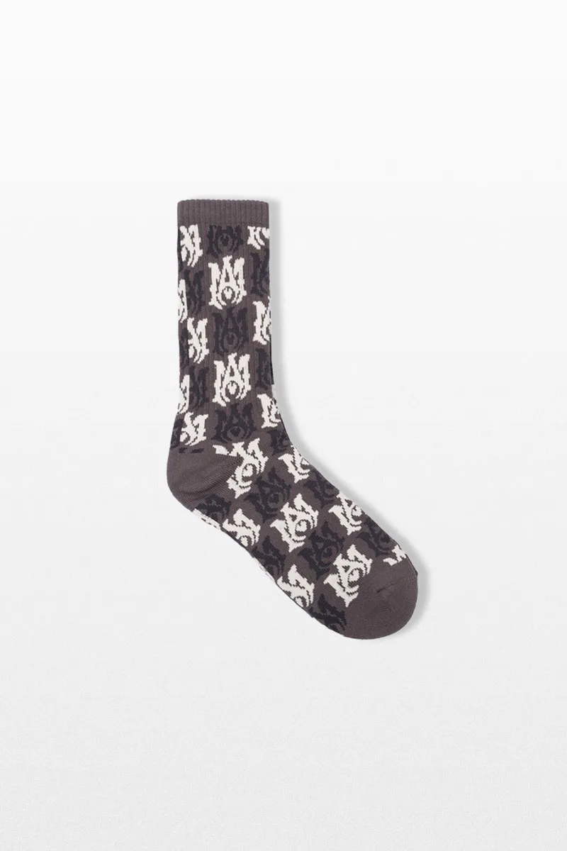 AMIRI Ανδρικό Μαύρο All-Over Print Logo Socks