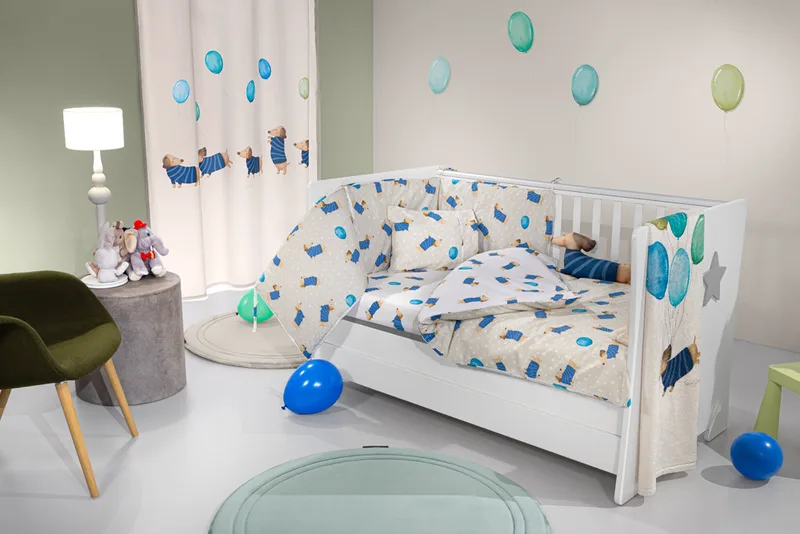 Σετ 3τμχ Βρεφική Προίκα Βαμβακερή Pet Blue Saint Clair (Ύφασμα: Βαμβάκι 100%, Χρώμα: Μπλε) - Saint Clair - 5206480639432