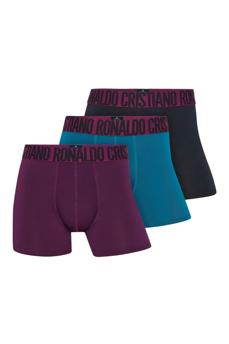 CR7 Ανδρικά μποξεράκια με εξωτερικό λάστιχο Microfiber Performance (Συσκ. 3 τεμαχιών)-8199-49-207
