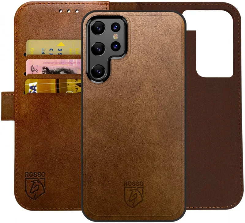 Κόκκινο Element 2 in 1 - PU Θήκη Πορτοφόλι Samsung Galaxy S22 Ultra 5G - Brown (8719246344749)