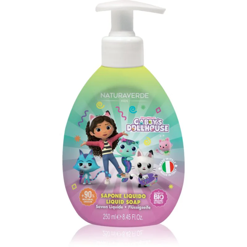 Gabby's Dollhouse Naturaverde Kids υγρό σαπούνι για παιδιά 250 ml