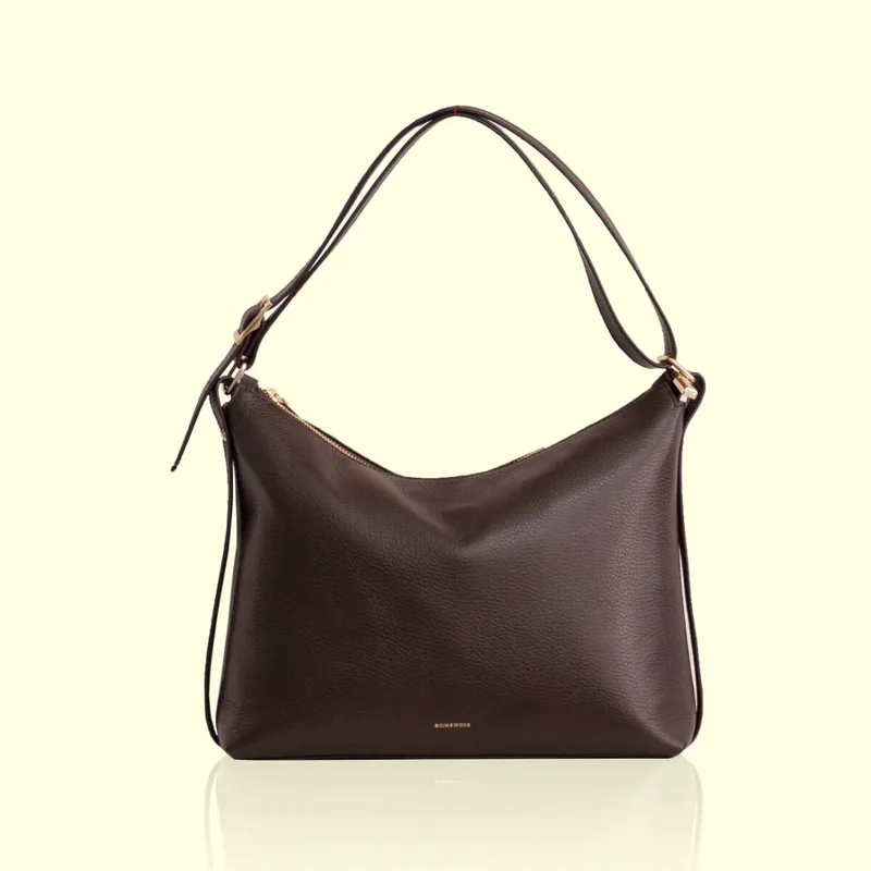 Bonendis Rallu Leather Shoulder Bag Καφέ