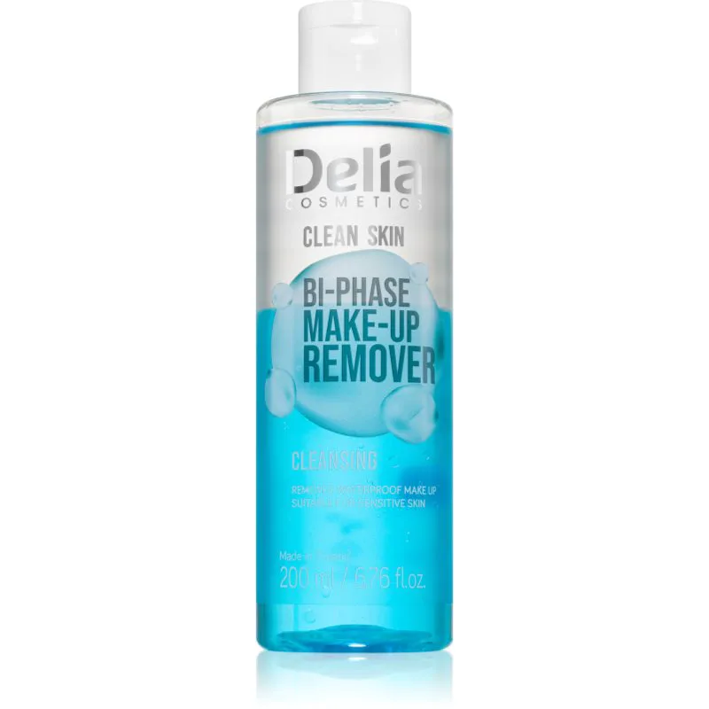 Delia Cosmetics Clean Skin διφασικό ντεμακιγιάζ Για πρόσωπο και τη περιοχή των ματιών 200 ml