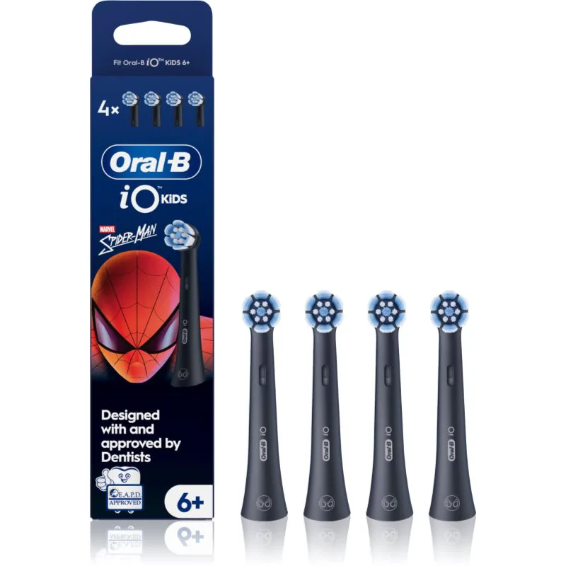 Oral-B iO Kids Marvel Spiderman ανταλλακτική κεφαλή για οδοντόβουρτσα για παιδιά από 6 ετών 4 τμχ