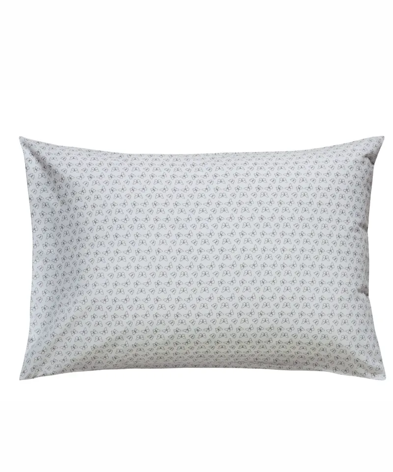 Σετ Μαξιλαροθήκες 2 Τεμαχίων Kentia Evanthia 22A Grey- White 50x70