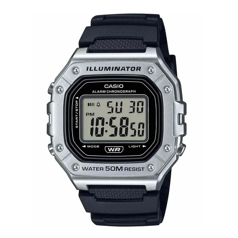 CASIO Standard Black Rubber Strap W-218HM-7AVEF