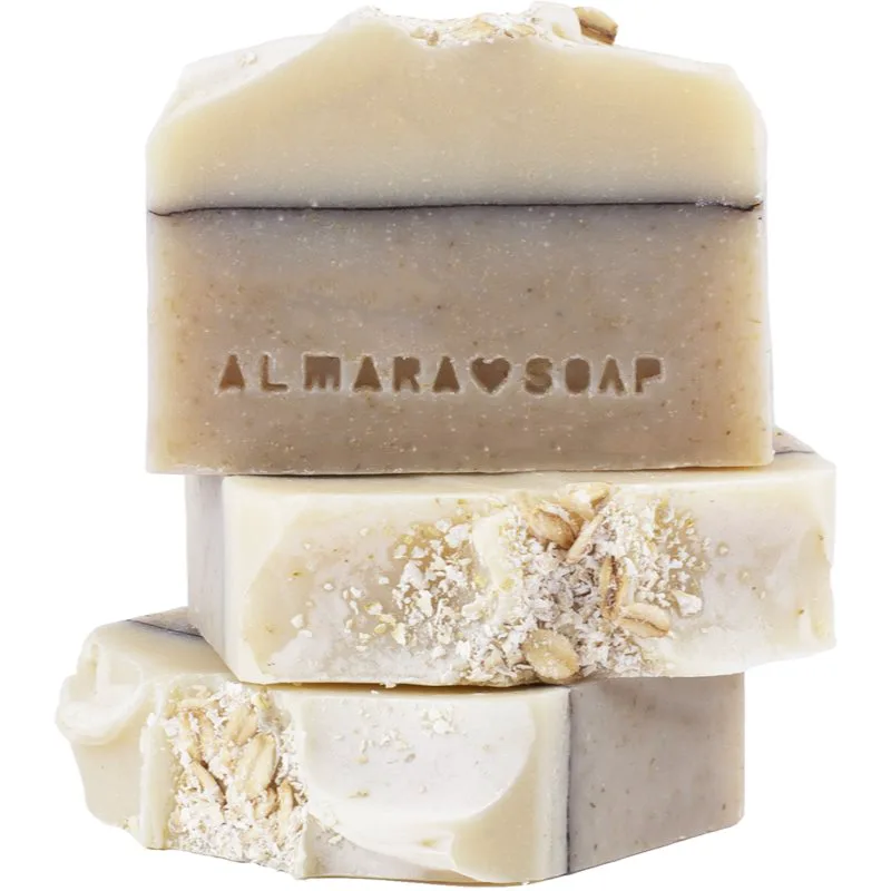 Almara Soap Natural Oatmeal Cake χειροποίητο σαμπούνι για ευαίσθητο δέρμα 90 γρ