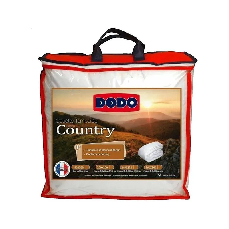 Dodo Couette Country Tempérée 200x200 cm Blanc