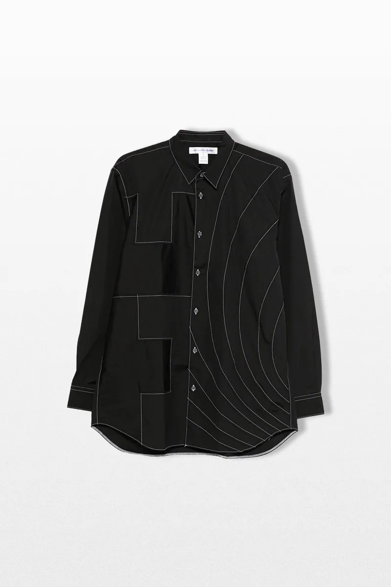 COMME DES GARÇONS SHIRT Ανδρικό Μαύρο Geometric Shirt