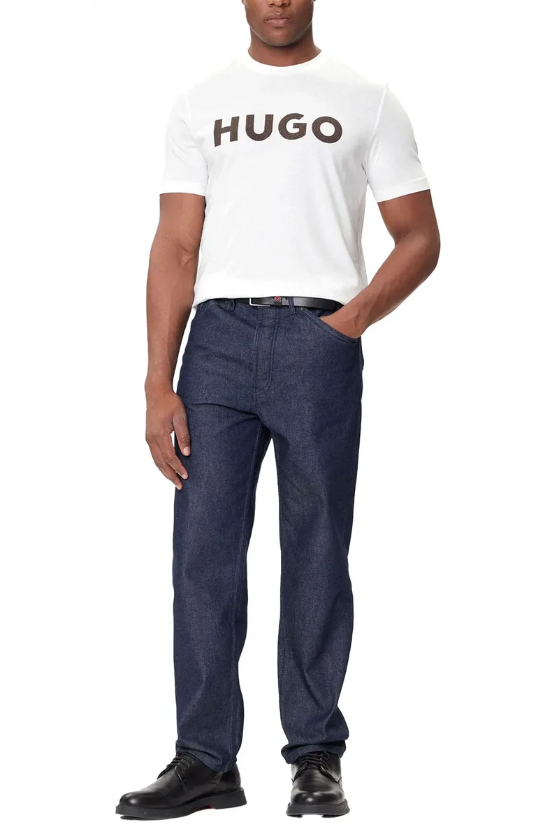 HUGO T-SHIRT DULIVIO_U253 LOGO ΛΕΥΚΟ