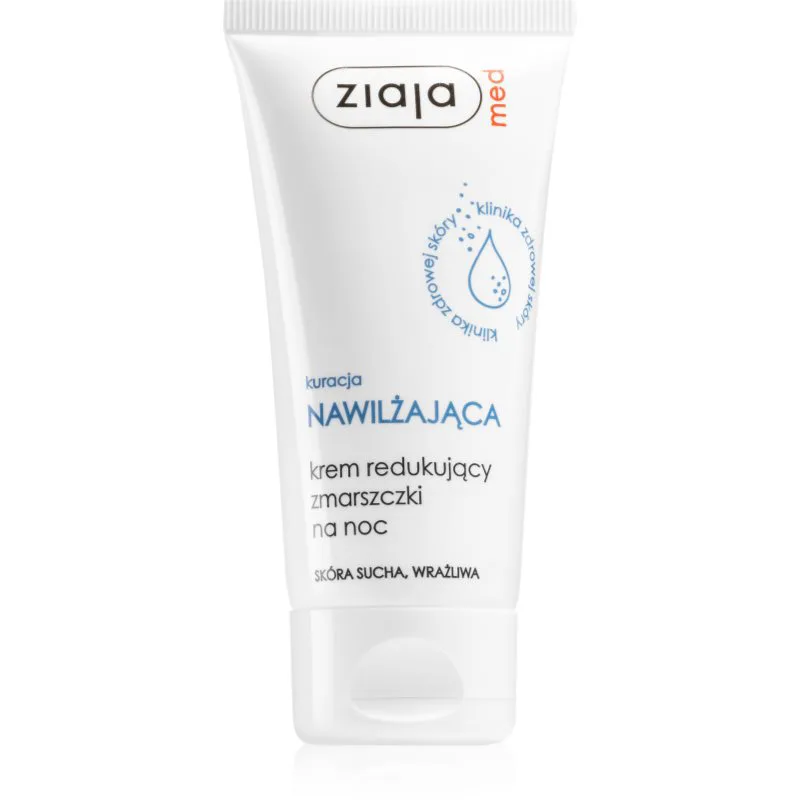 Ziaja Med Hydrating Care αντιρυτιδική κρέμα νύχτας για ευαίσθητη και ξηρή επιδερμίδα 50 ml
