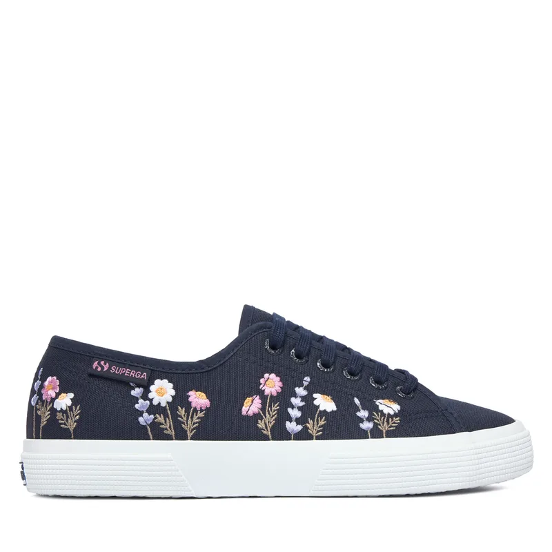 Πάνινα παπούτσια Superga 3750 Flower Embroidery Leggera S8161ZW Σκούρο μπλε