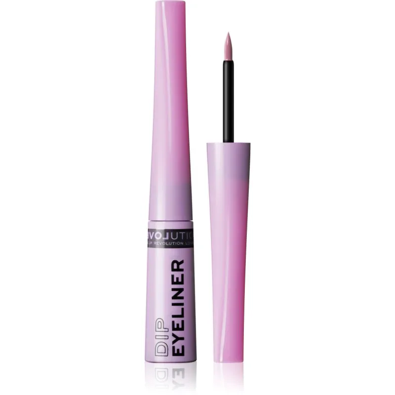 Revolution Relove Dip υγρό λάινερ ματιών ακριβείας απόχρωση Lilac 5 ml