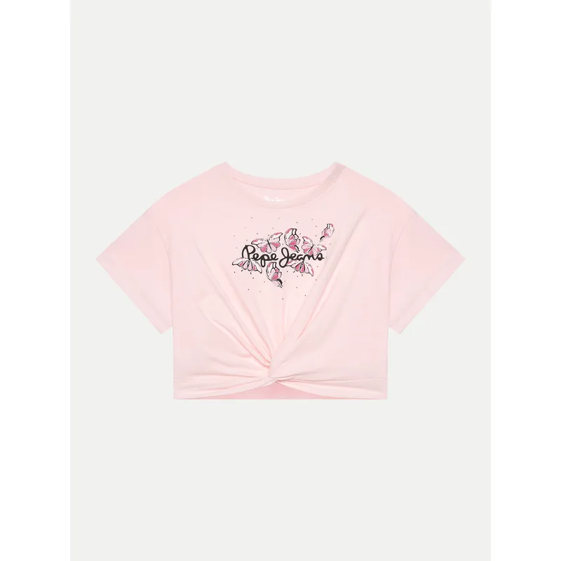 Pepe Jeans T-Shirt Quindara PG503076 Ροζ Regular Fit
