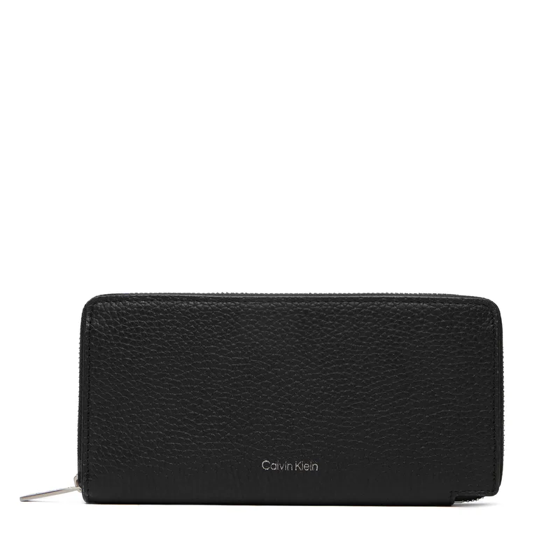 Πορτοφόλι Calvin Klein Foil Emboss Long Zip Around LV04D1242G Μαύρο