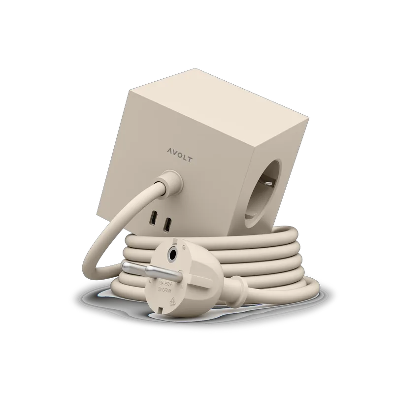 Square 1 Power Extender με Διπλή θύρα USB-C και Μαγνητική βάση - Μπεζ