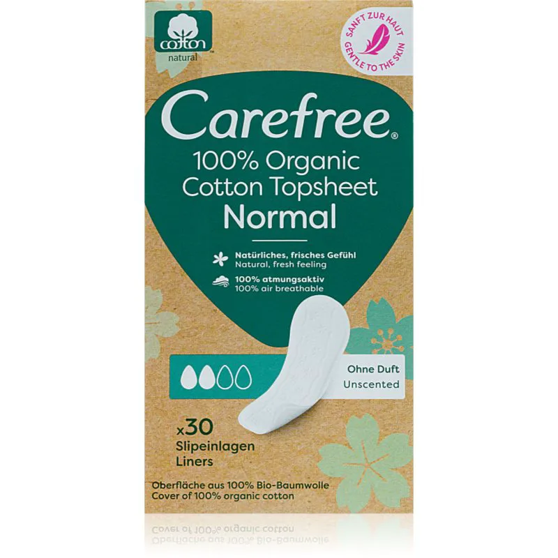 Carefree Organic Cotton Normal σερβιετάκια 30 τμχ