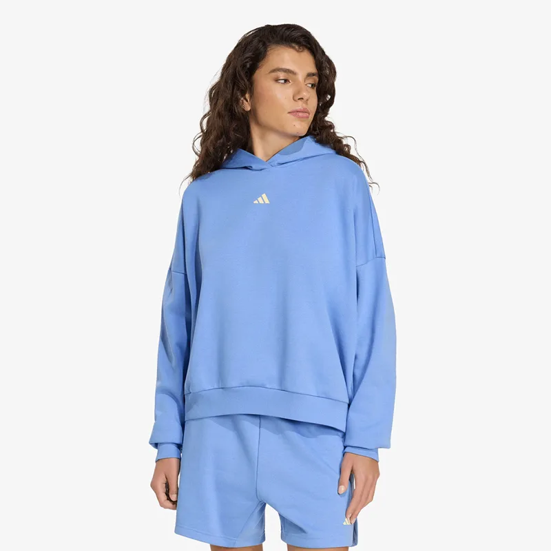 Φούτερ adidas 3 Stripes Studio Hoodie Blue Fusion XS